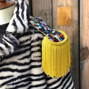 Zebra coat vintage with epaulettes festival SM